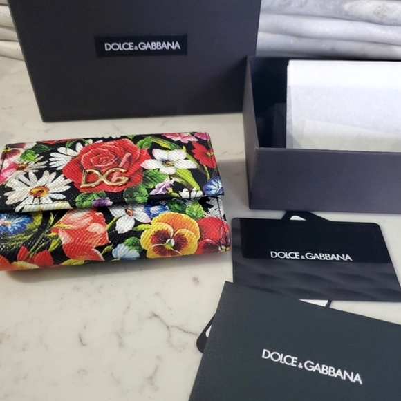 Dolce & Gabbana French Flap Floral Wallet - Picture 5 of 8
